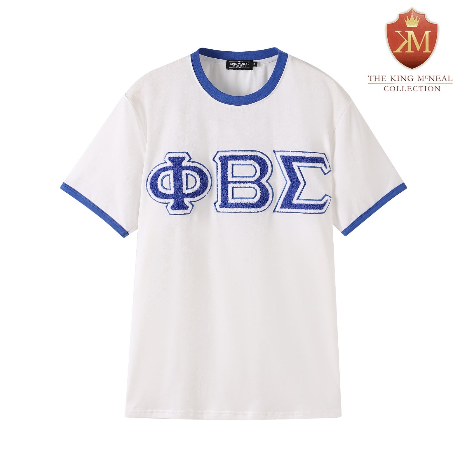 Premium Sigma Chenille letter ringer t shirt