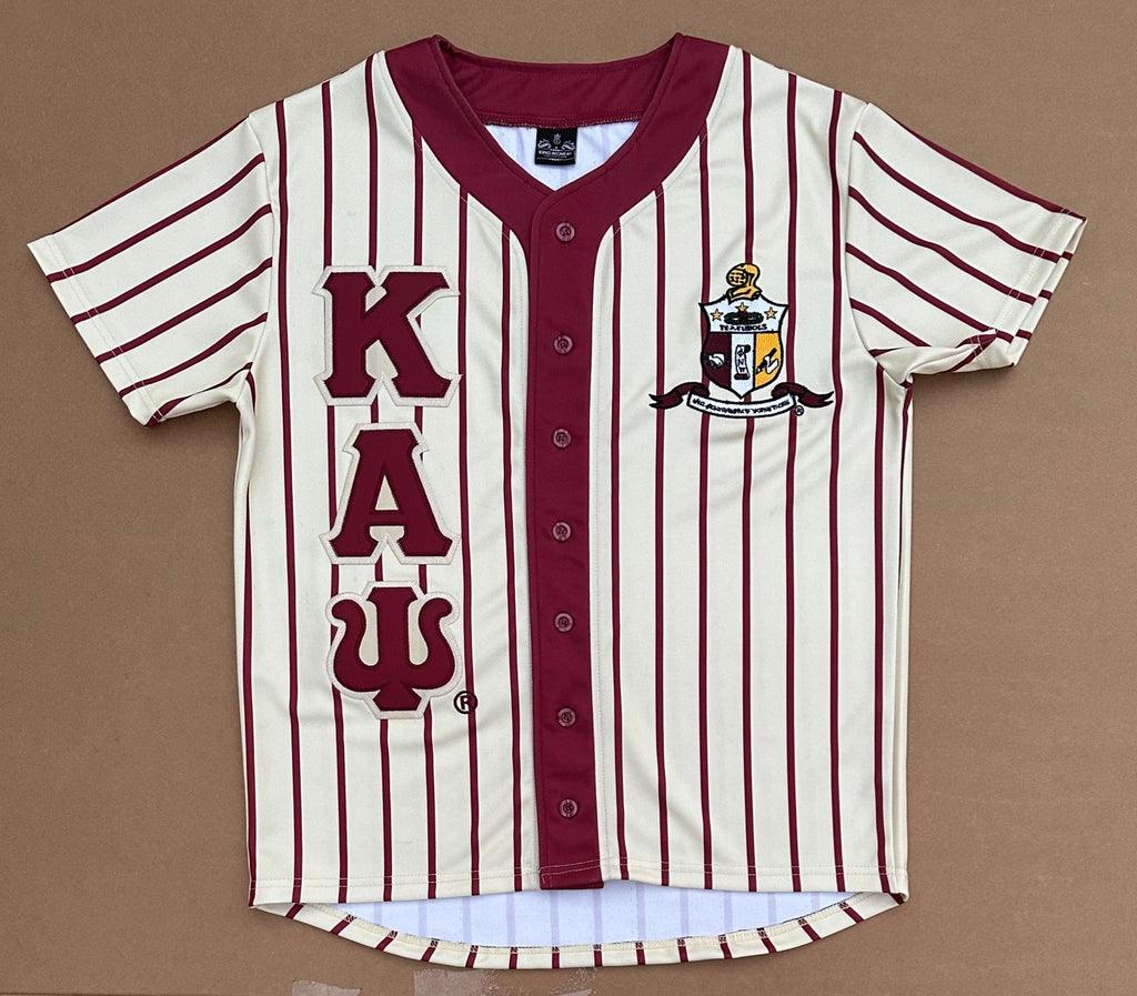 Kappa White Pinstripe Baseball Jersey – The King McNeal Collection