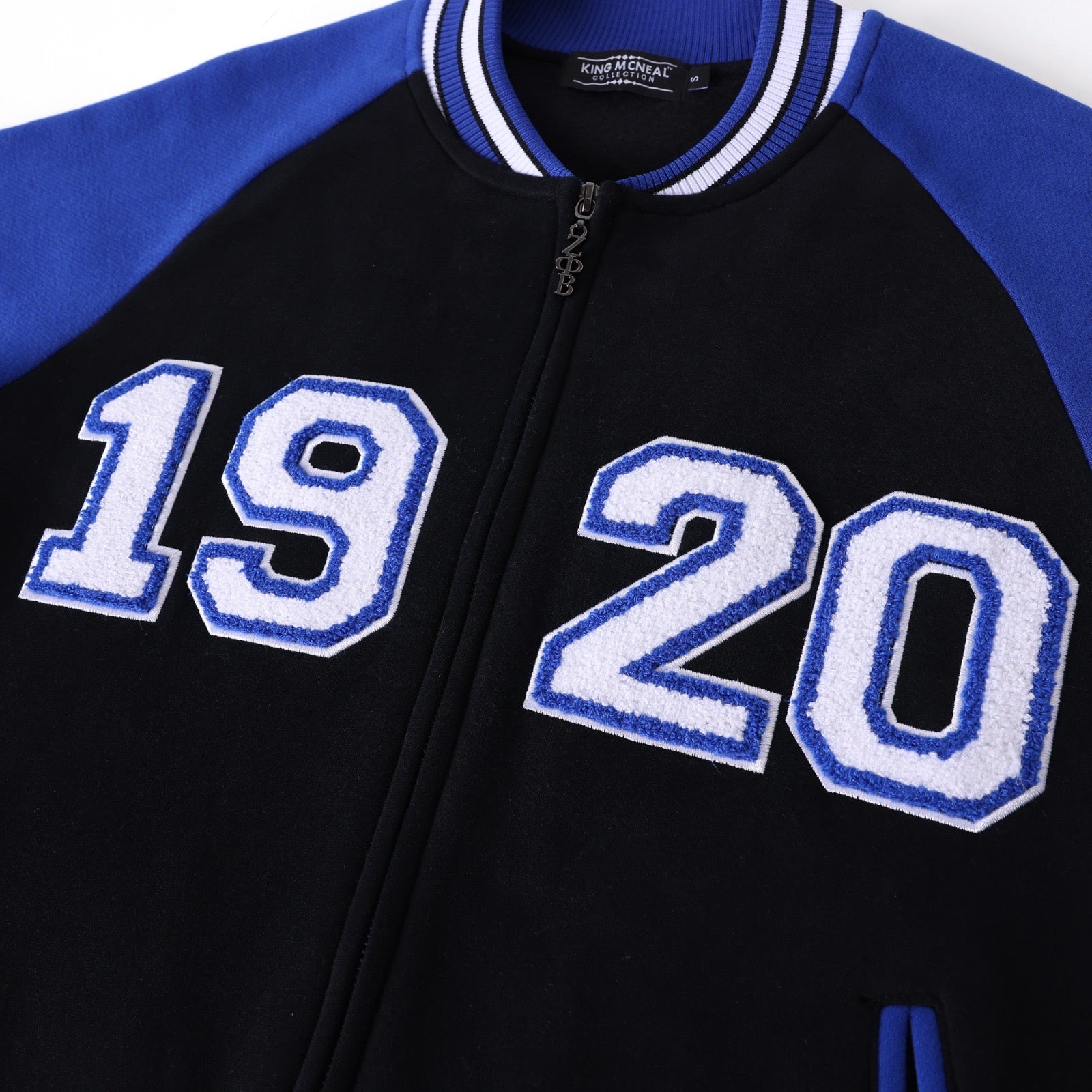 Zeta Black 1920 Varsity Fleece Jacket