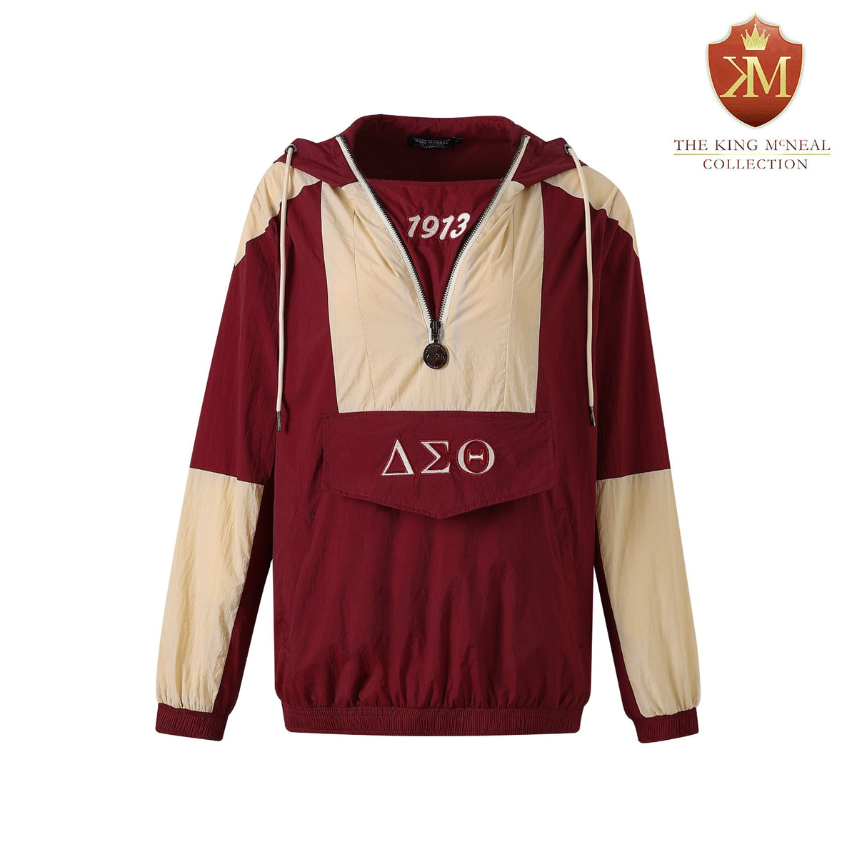 Delta Crimson Half Zip Windbreaker Jacket