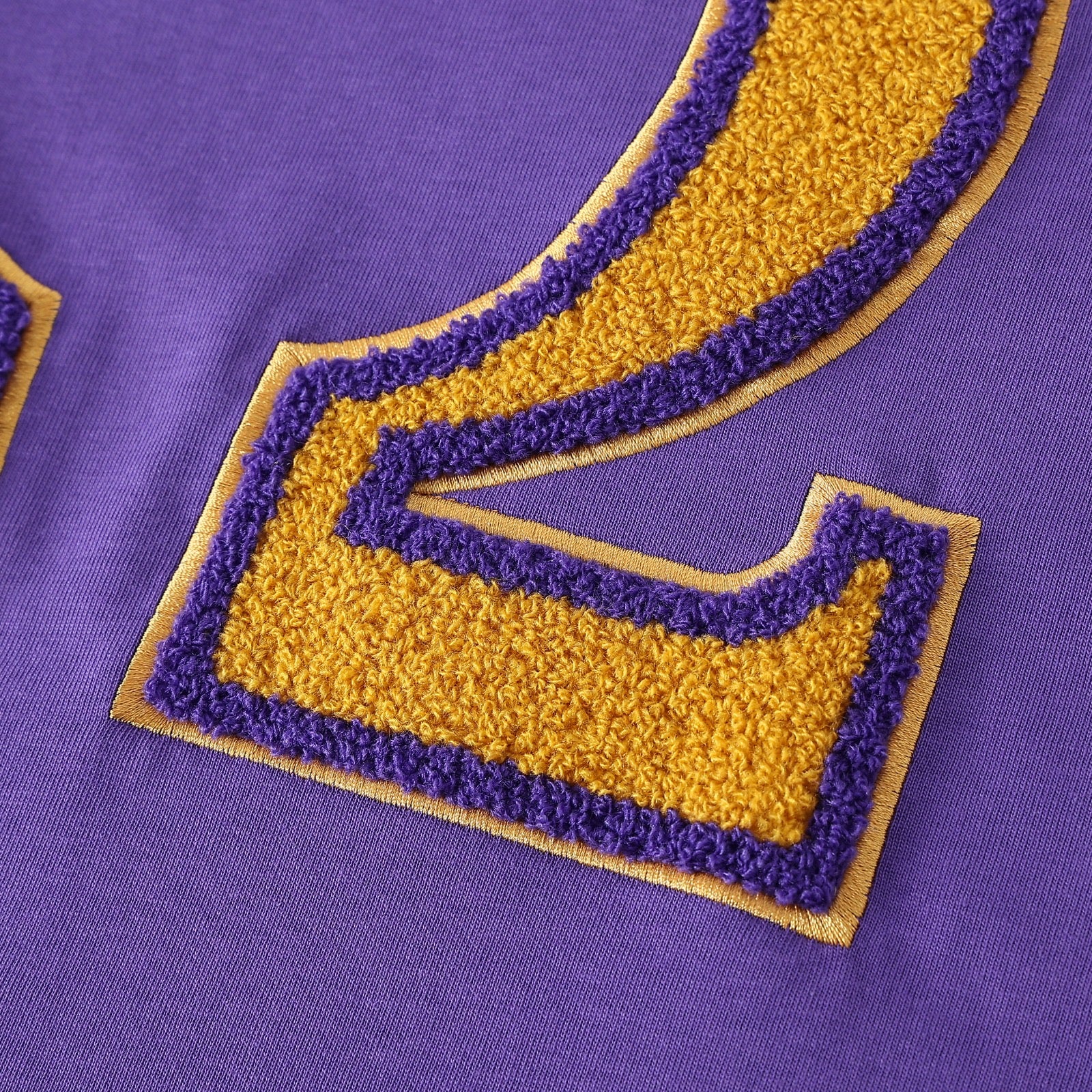 Omega Premium Purple Chenille Letter T-shirt