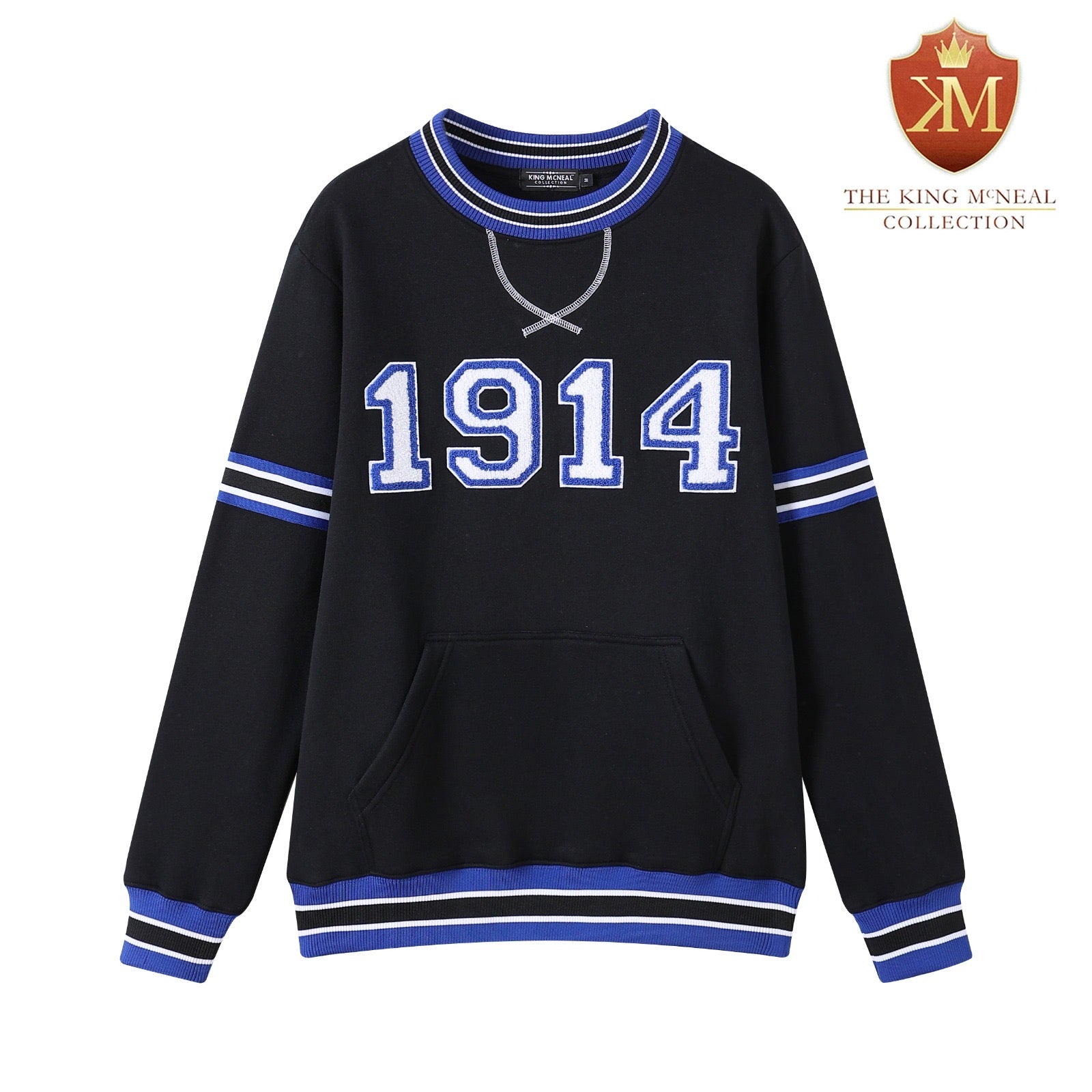 Phi Beta Sigma 1914 Black Chenille Crewneck Sweatshirt