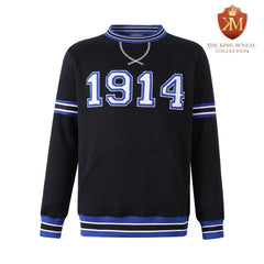 Phi Beta Sigma 1914 Black Chenille Crewneck Sweatshirt