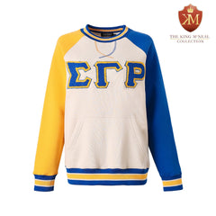 SGRho Neutral Opp Sleeve Chenille Pocket Crewneck