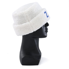 Zeta White Sherpa Beanie Hat