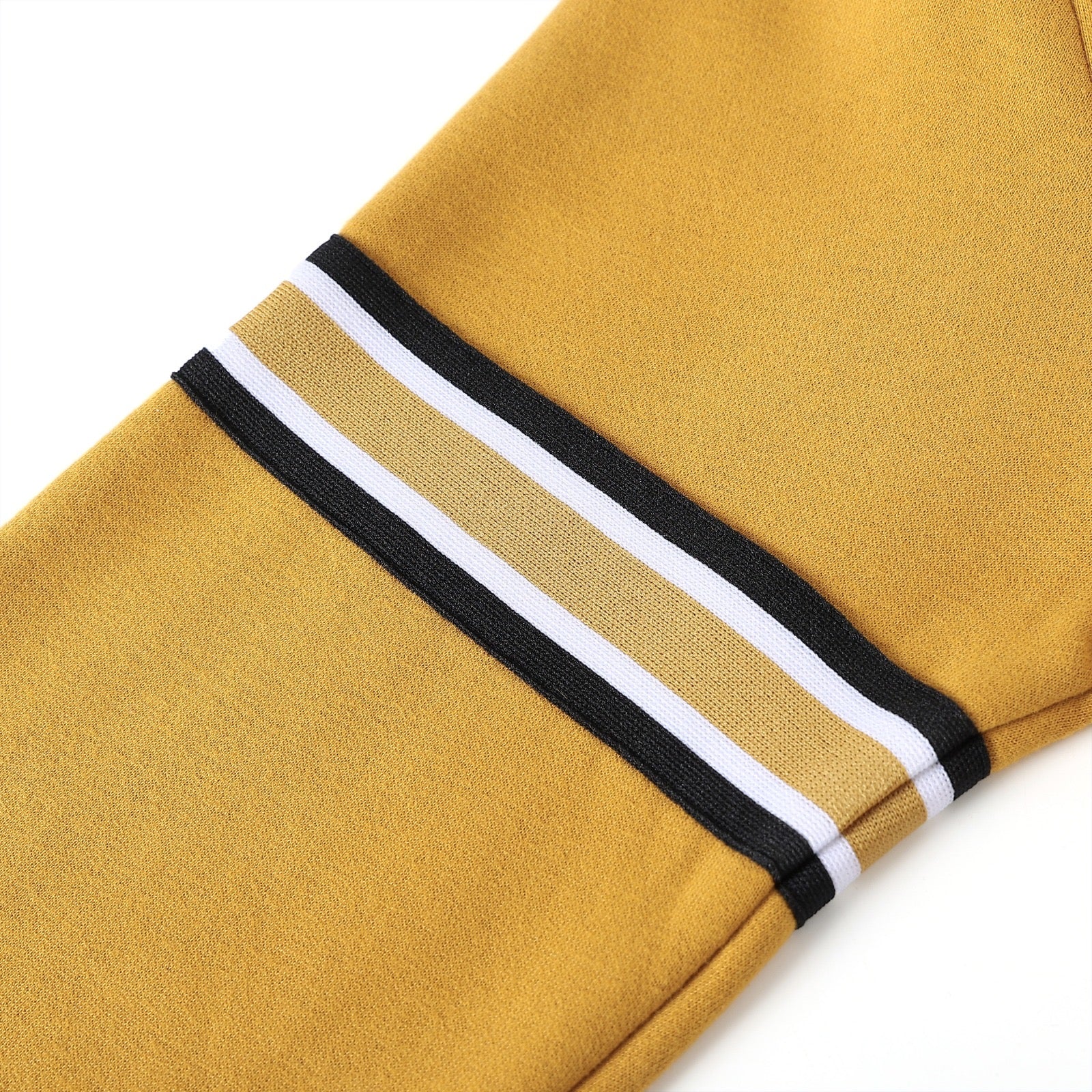 Alpha Gold Stripe Crest Chenille Crewneck