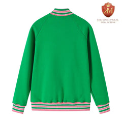 AKA Green Fleece Letterman Jacket (Unisex Size)