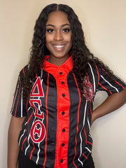 Delta Black Button Up Baseball Jersey