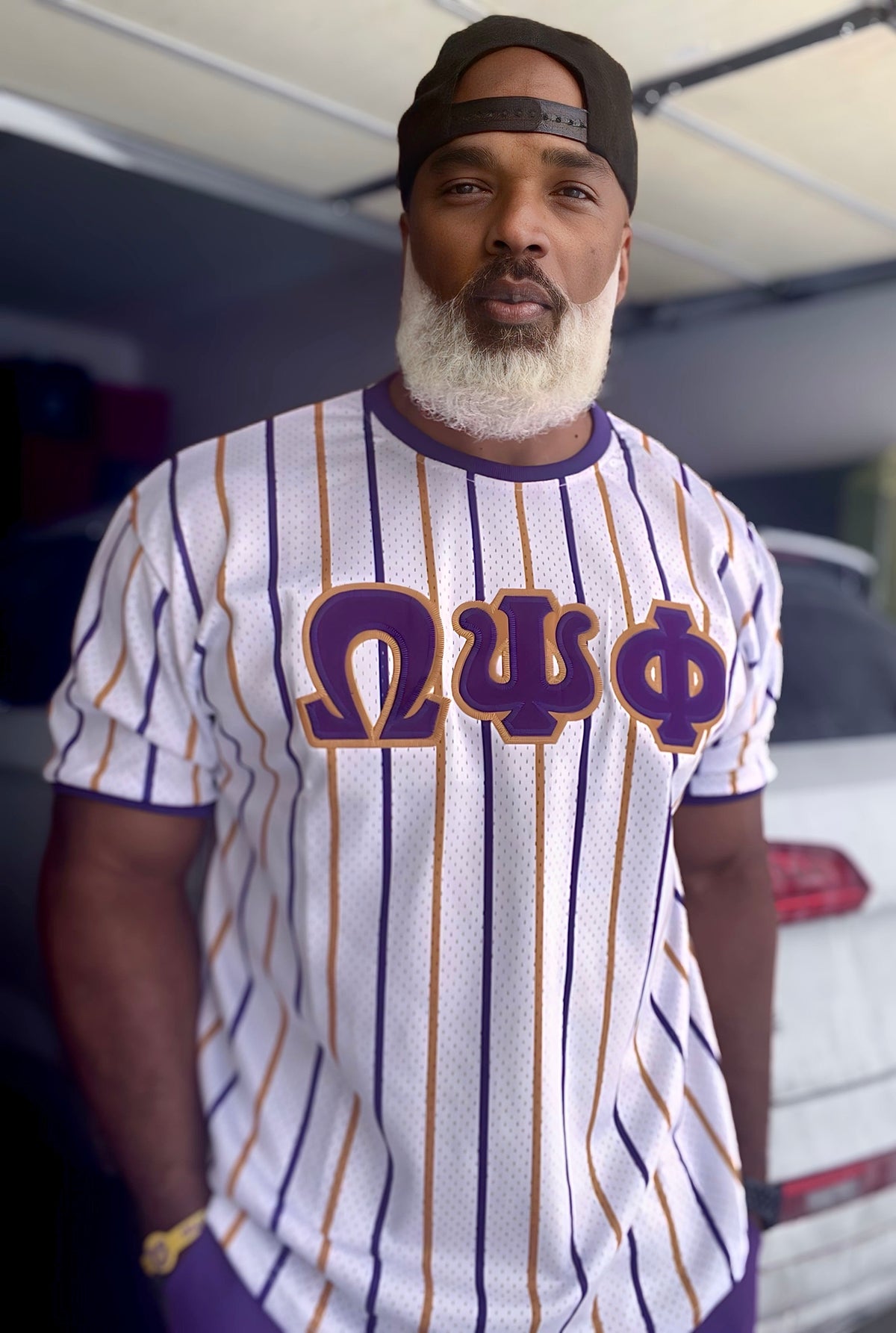 Omega Psi Phi Pinstripe Baseball Jersey