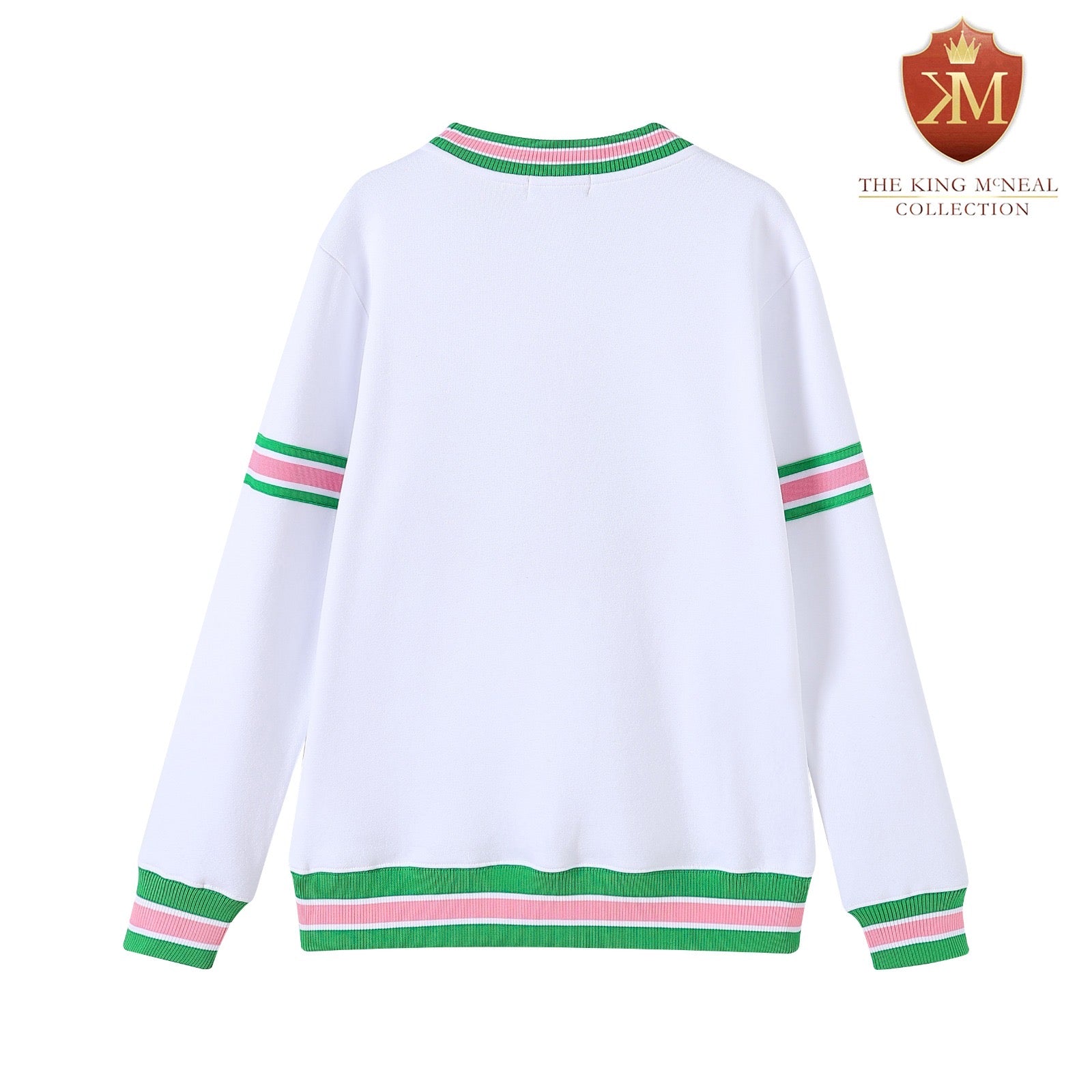 AKA White Stripe Chenille Crewneck (Unisex Size)