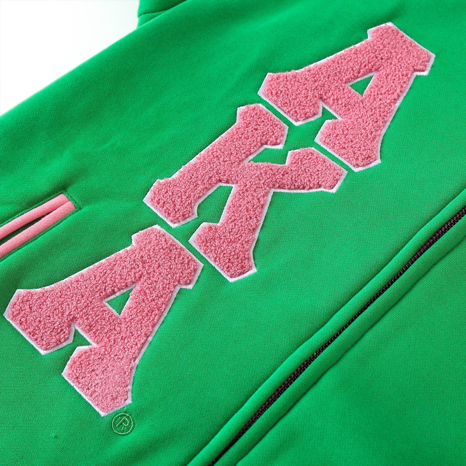 AKA Green Fleece Letterman Jacket (Unisex Size)