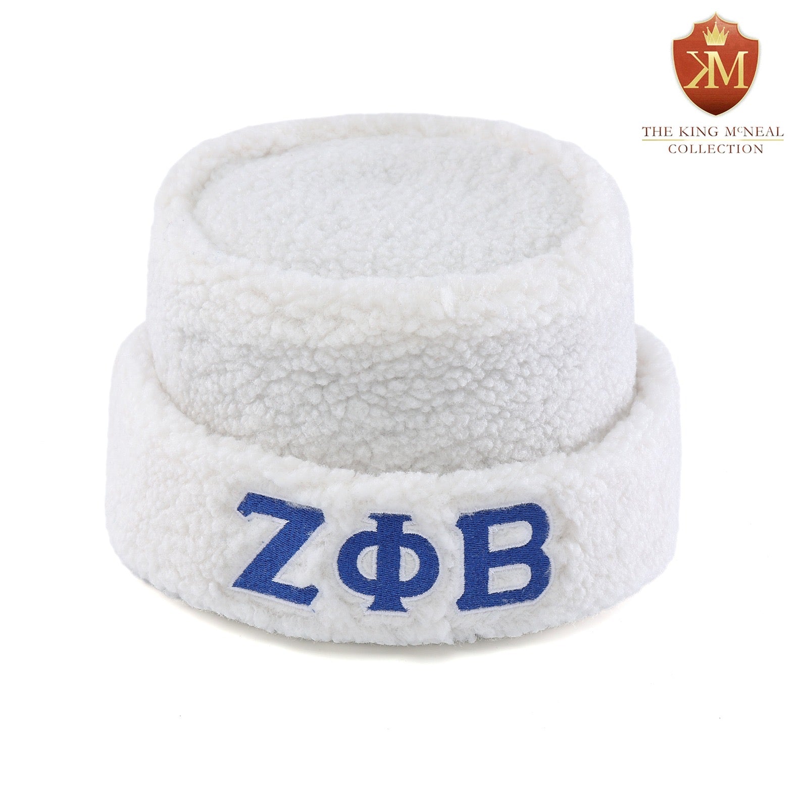 Zeta White Sherpa Beanie Hat