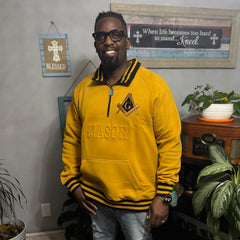 Mason Gold Quarter Zip Sweatshirt