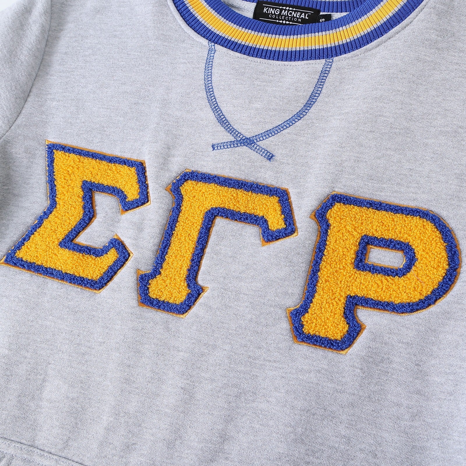 SGRho Grey Chenille Pocket Crewneck