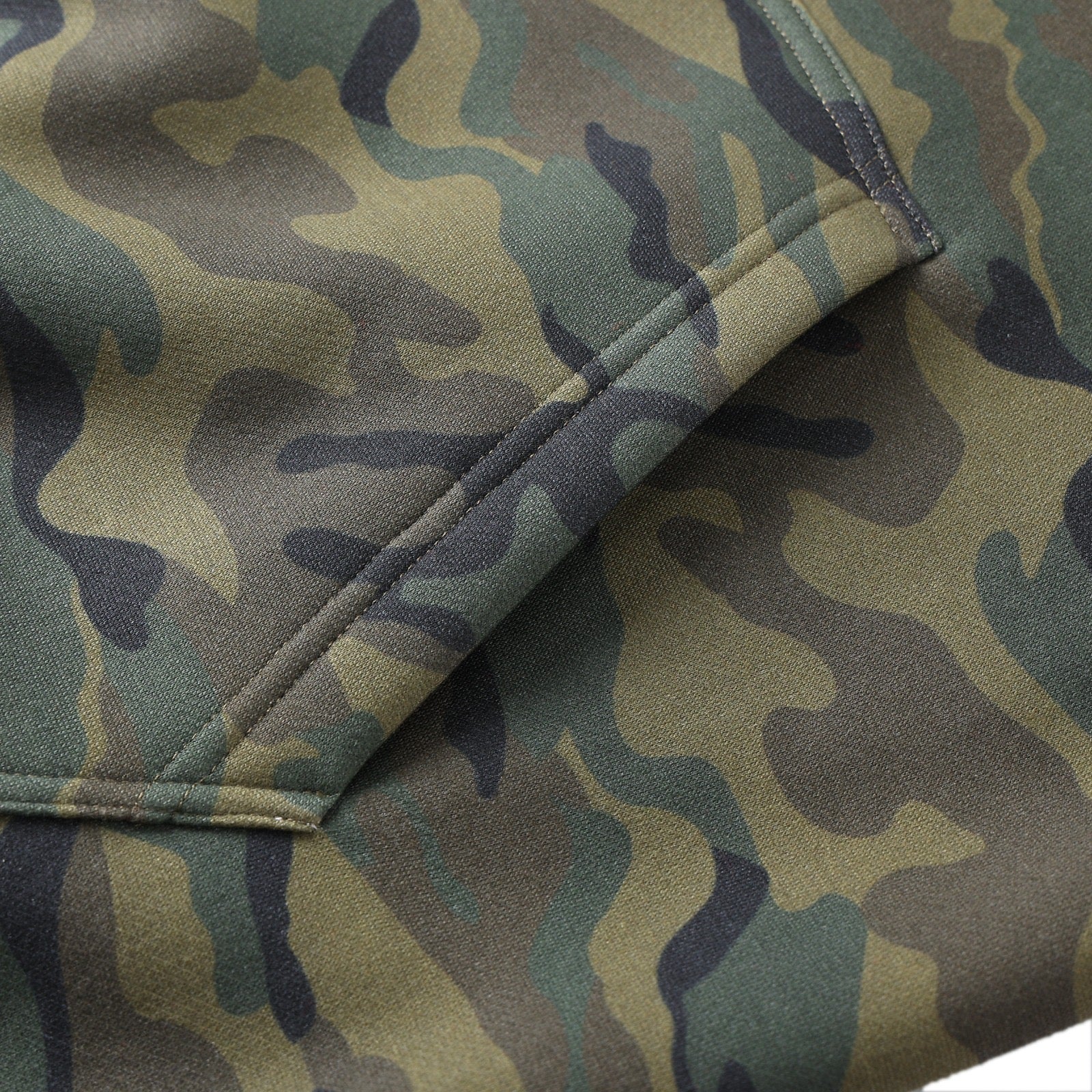 Omega Camo Opposite Sleeve Letter Chenille Crewneck