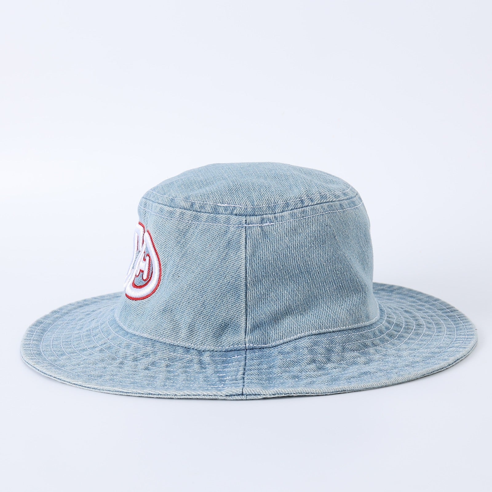 Delta Denim White Letter Boonie Hat