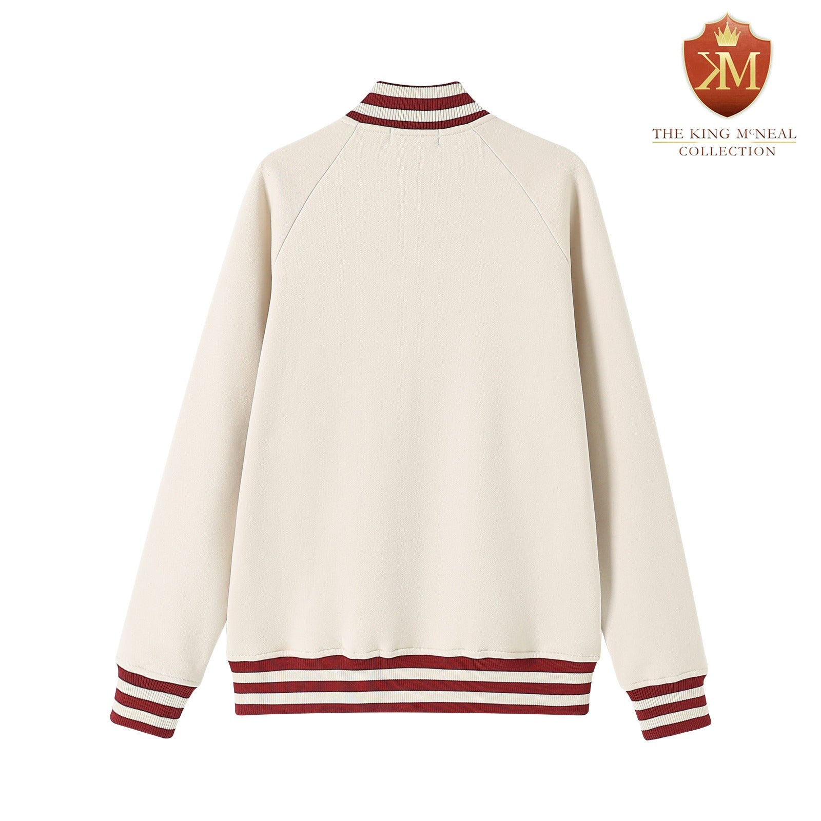 Delta Cream Varsity Fleece Jacket