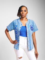 Zeta Denim Baseball Jersey