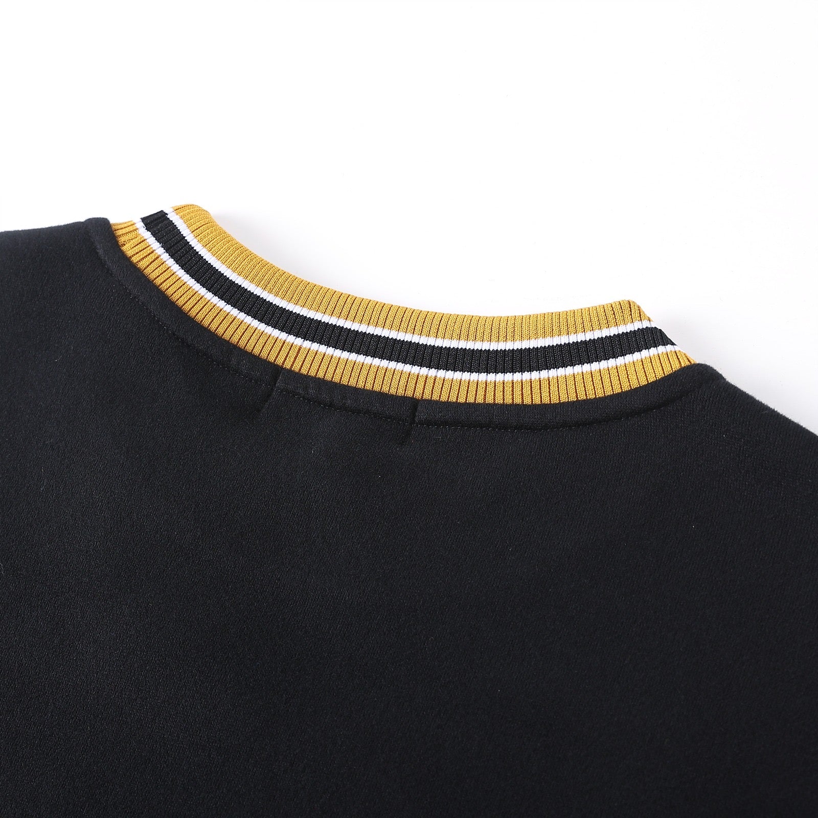 Alpha Black Crest Chenille Crewneck