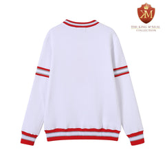 DST White Crest Striped Chenille Crewneck (Unisex Size)