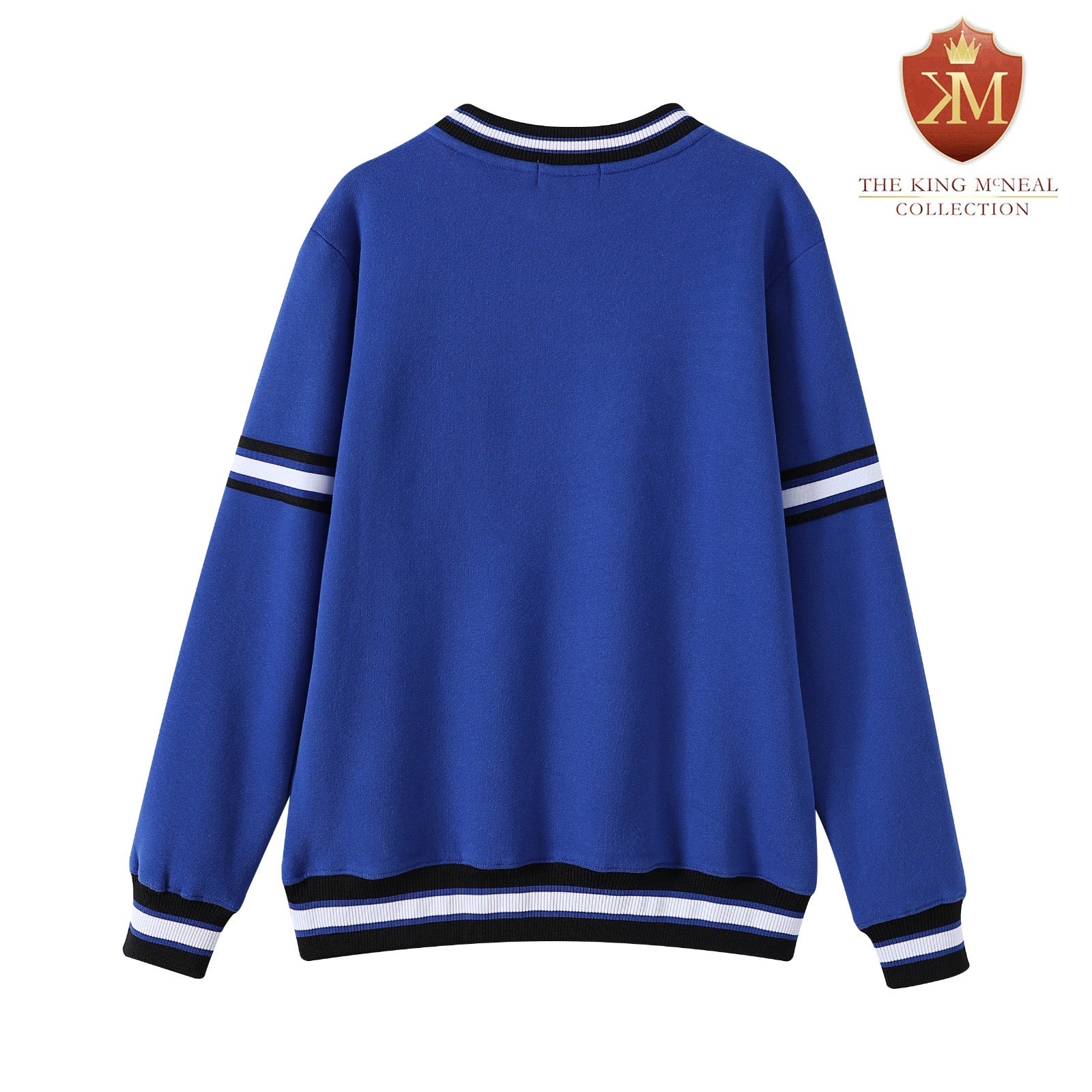 Zeta Blue Crest Chenille Crewneck