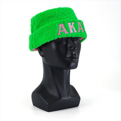 AKA Green Sherpa Beanie Hat