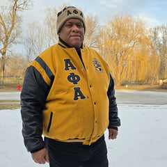 Alpha Phi Alpha Wool and Leather Letterman Jacket