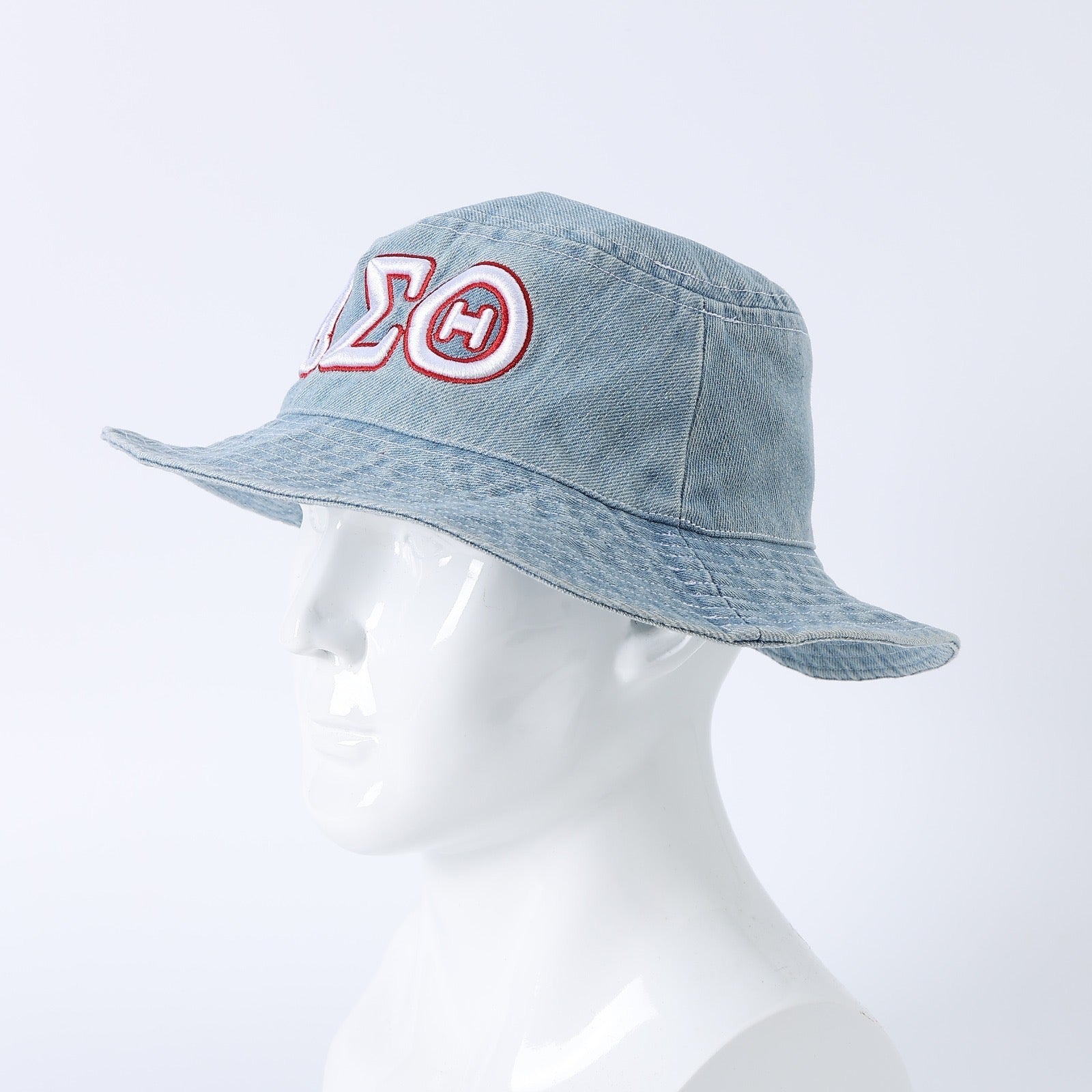 Delta Denim White Letter Boonie Hat