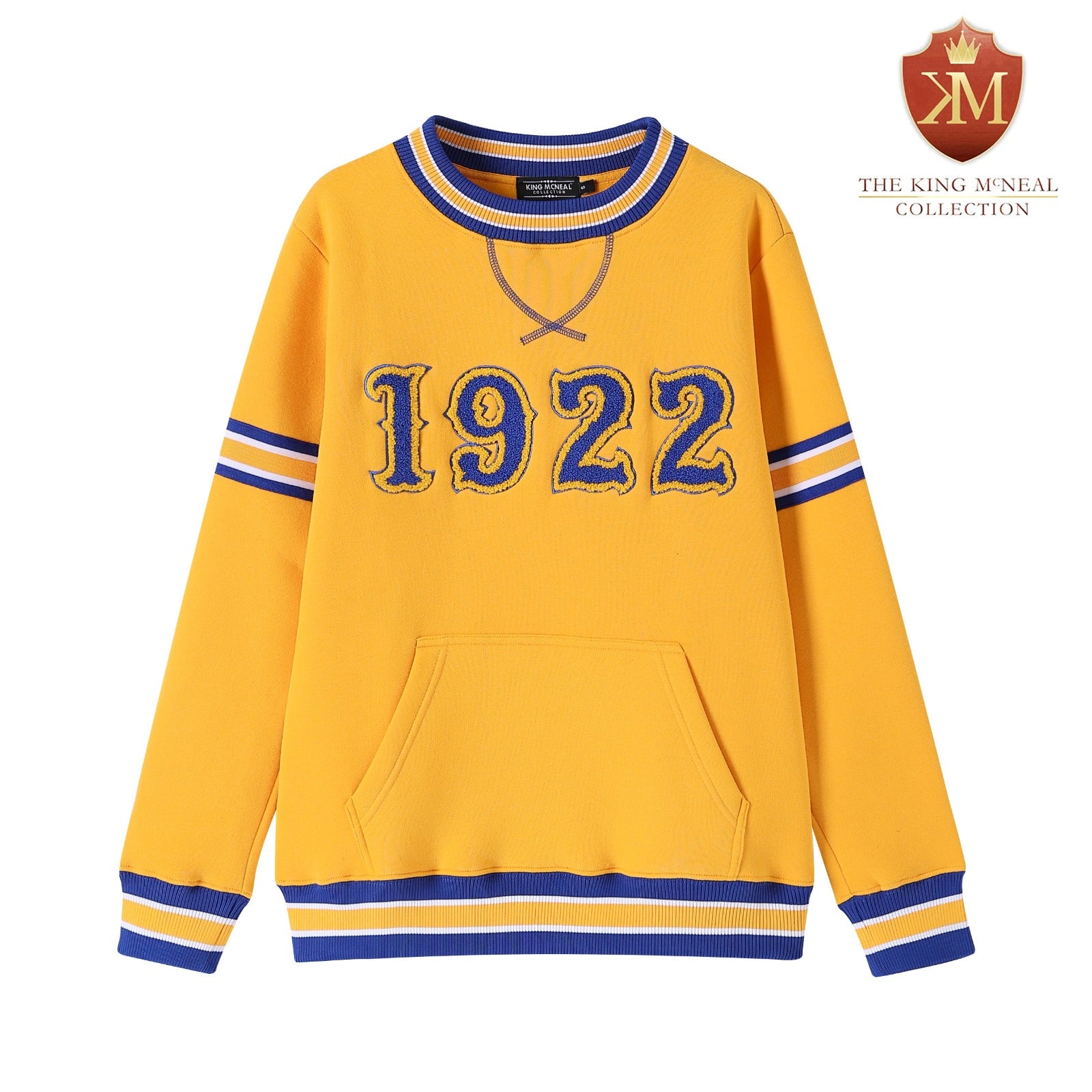 SGRho Gold 1922 Chenille Pocket Crewneck