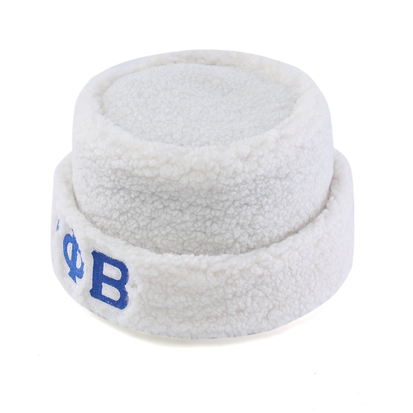 Zeta White Sherpa Beanie Hat