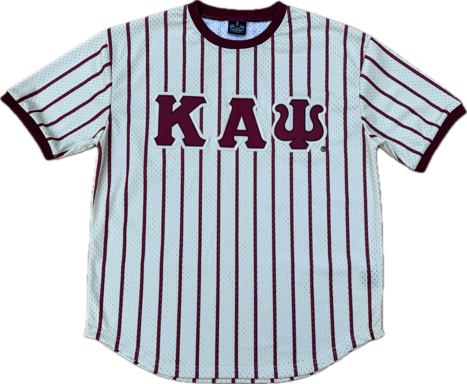 Kappa Cream Pinstripe Baseball Jersey