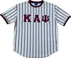 Kappa Cream Pinstripe Baseball Jersey