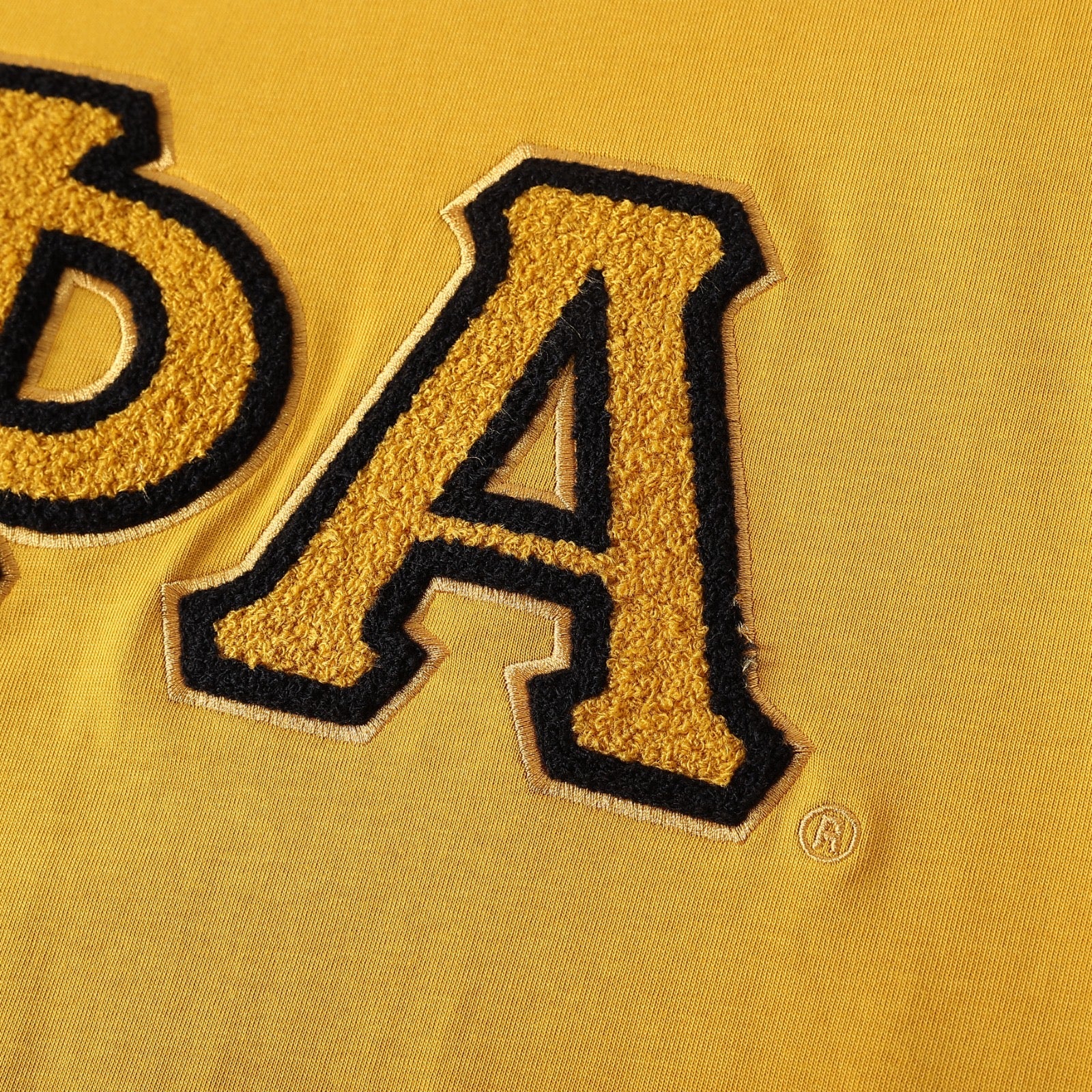 Alpha Premium Old Gold Chenille letter T-Shirt