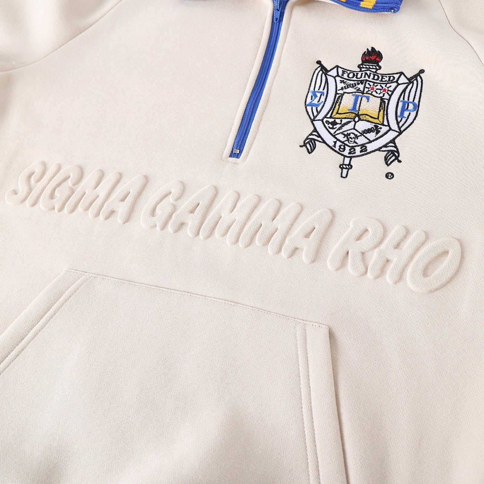 SGRho Nuetral Quarter Zip Sweatshirt Unisex