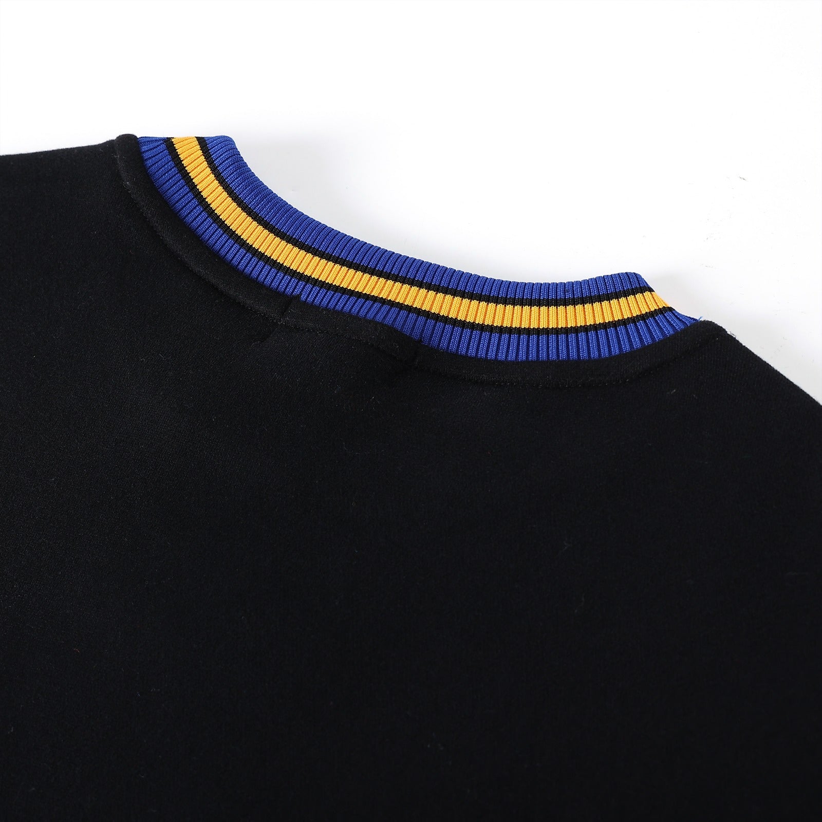 SGRho Black Crest Chenille Pocket Crewneck