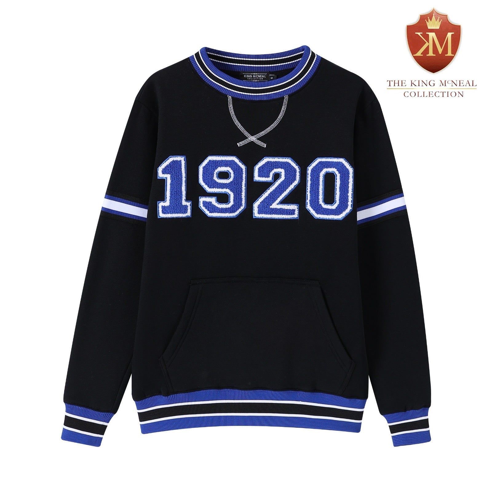 Zeta Phi Beta Black 1920 Chenille Crewneck