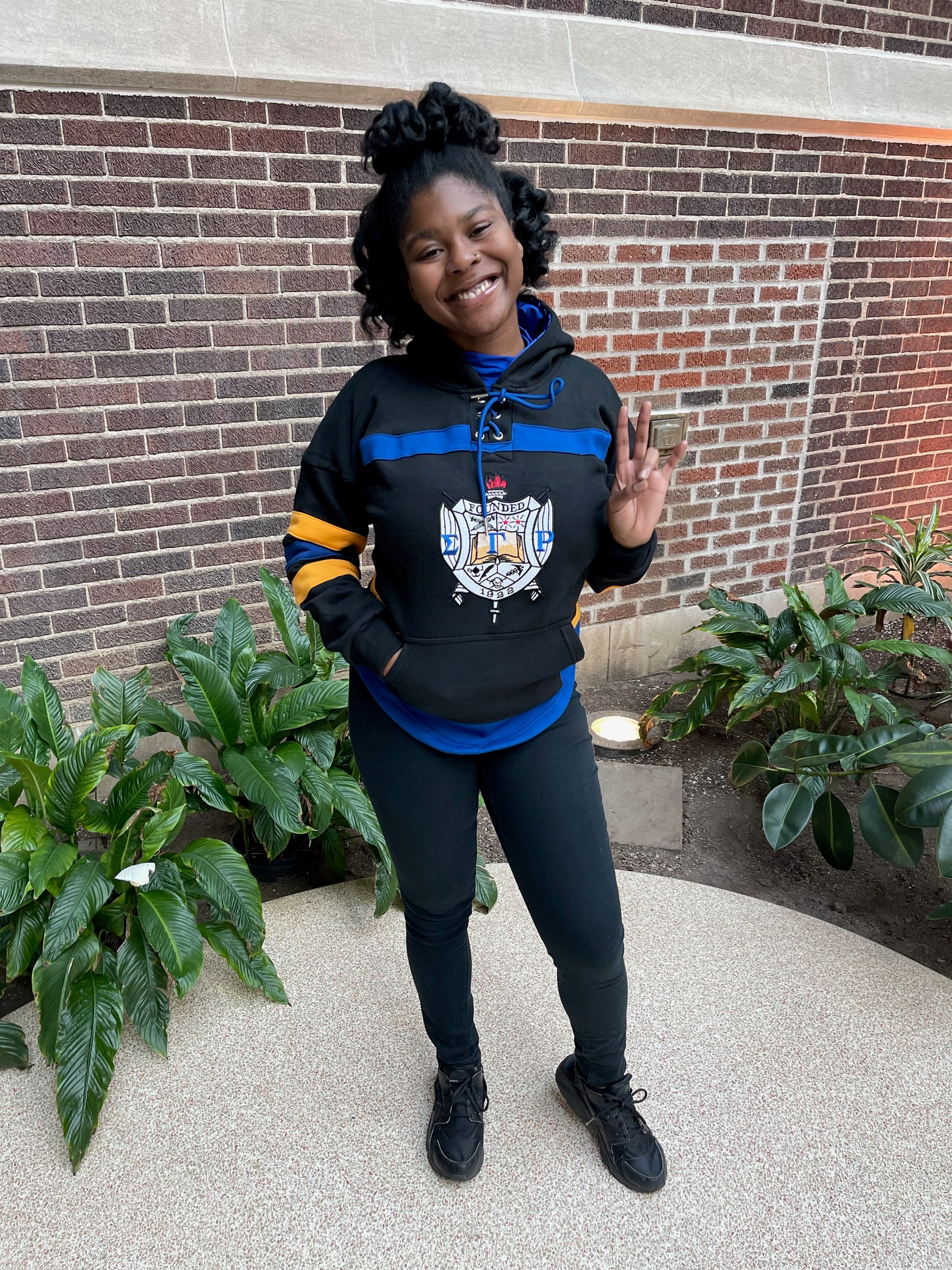 SGRho Black Hockey Hoodie Unisex