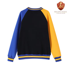 SGRho Black Opp Sleeve Chenille Crest Pocket Crewneck