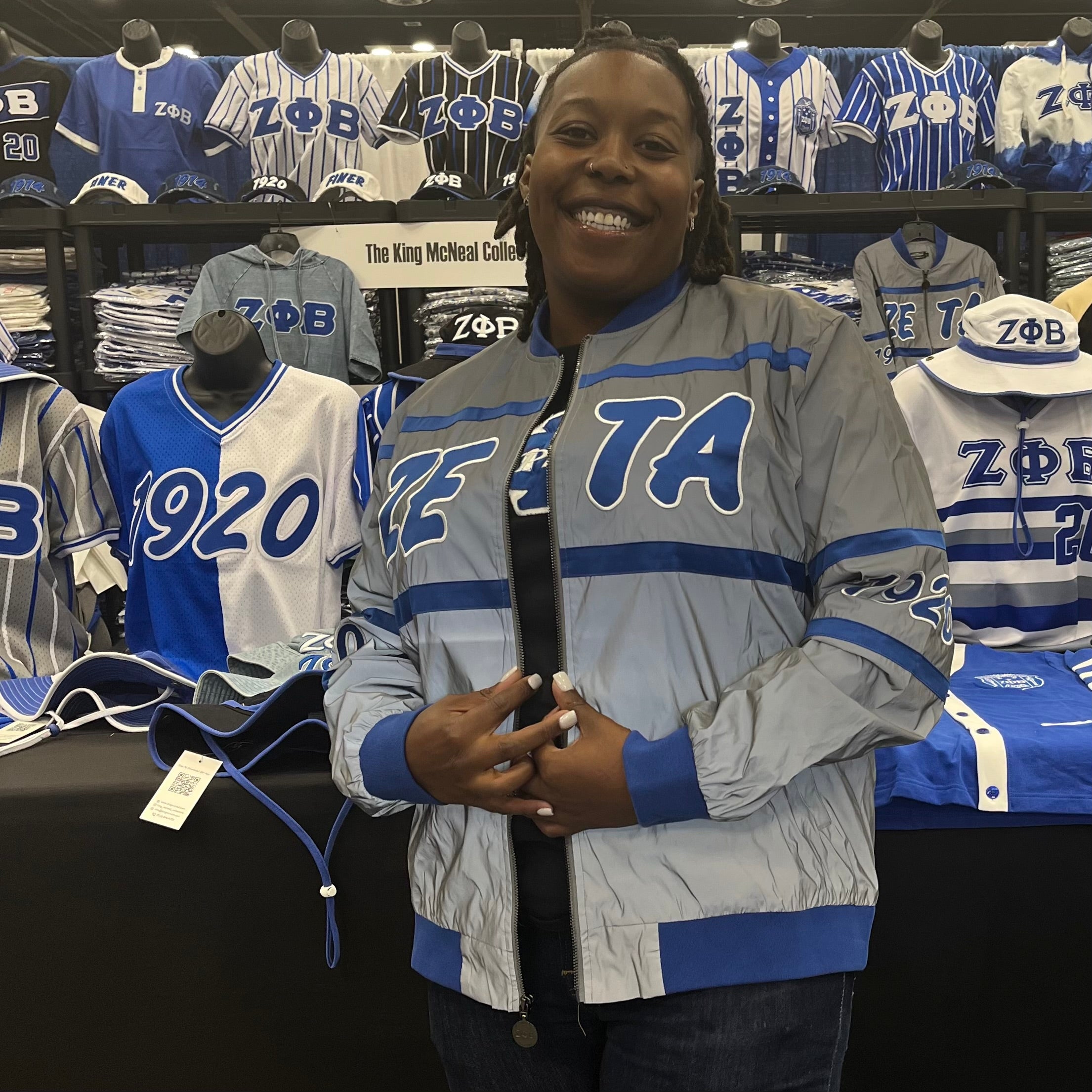 Zeta Phi Beta Reflective Bomber Jacket