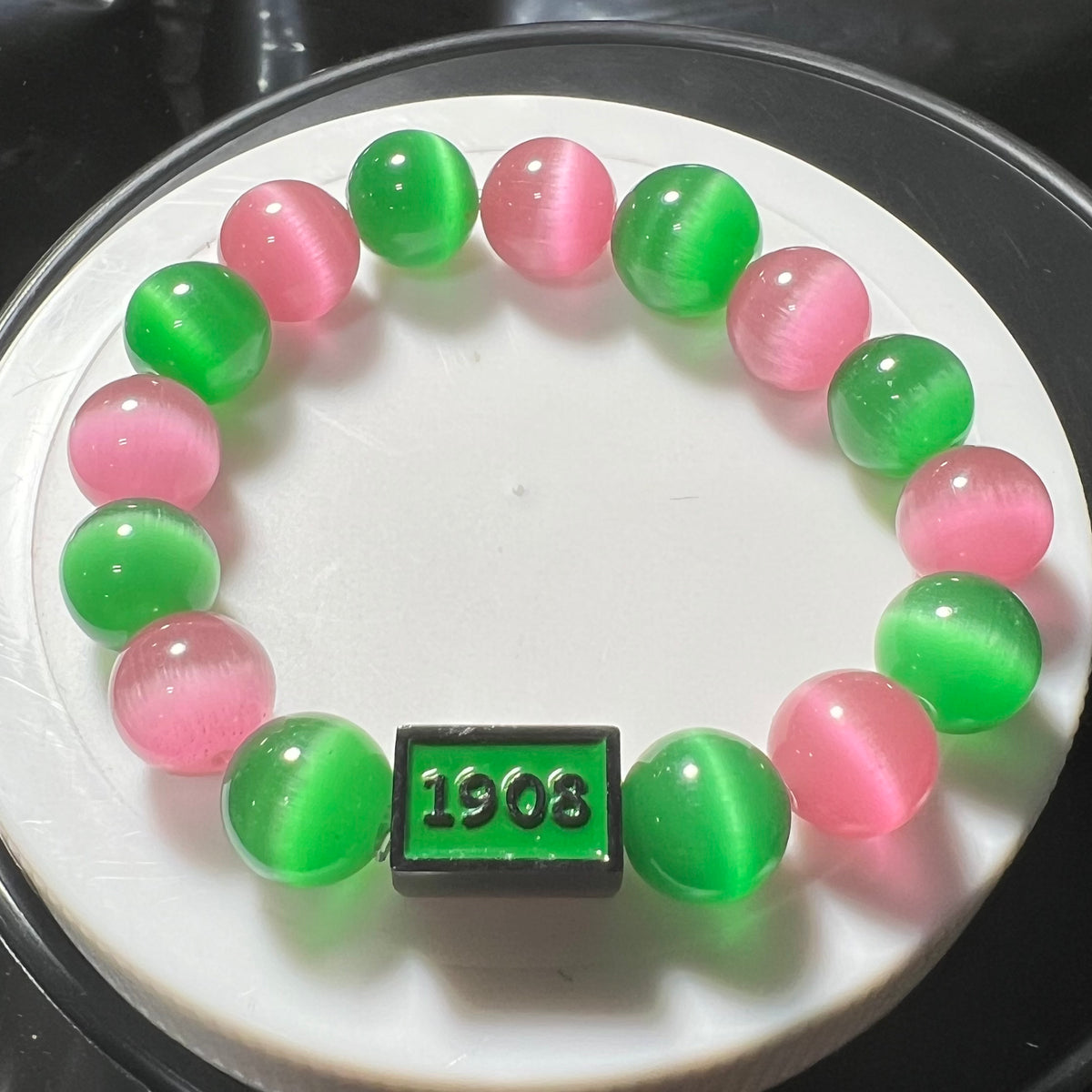 AKA Pink and Green Tiger Bracelet