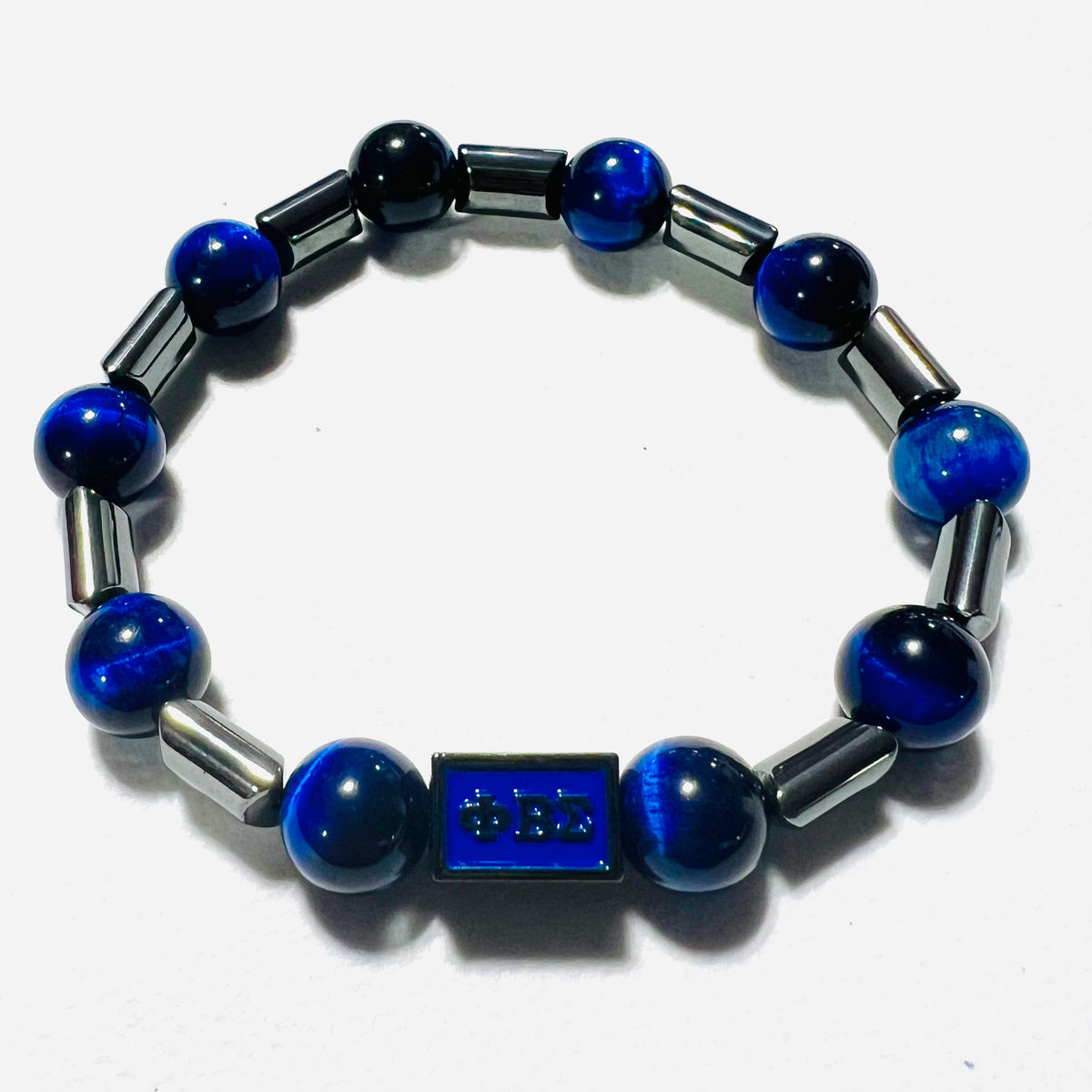 Sigma Blue and Hematite Rec Bracelet