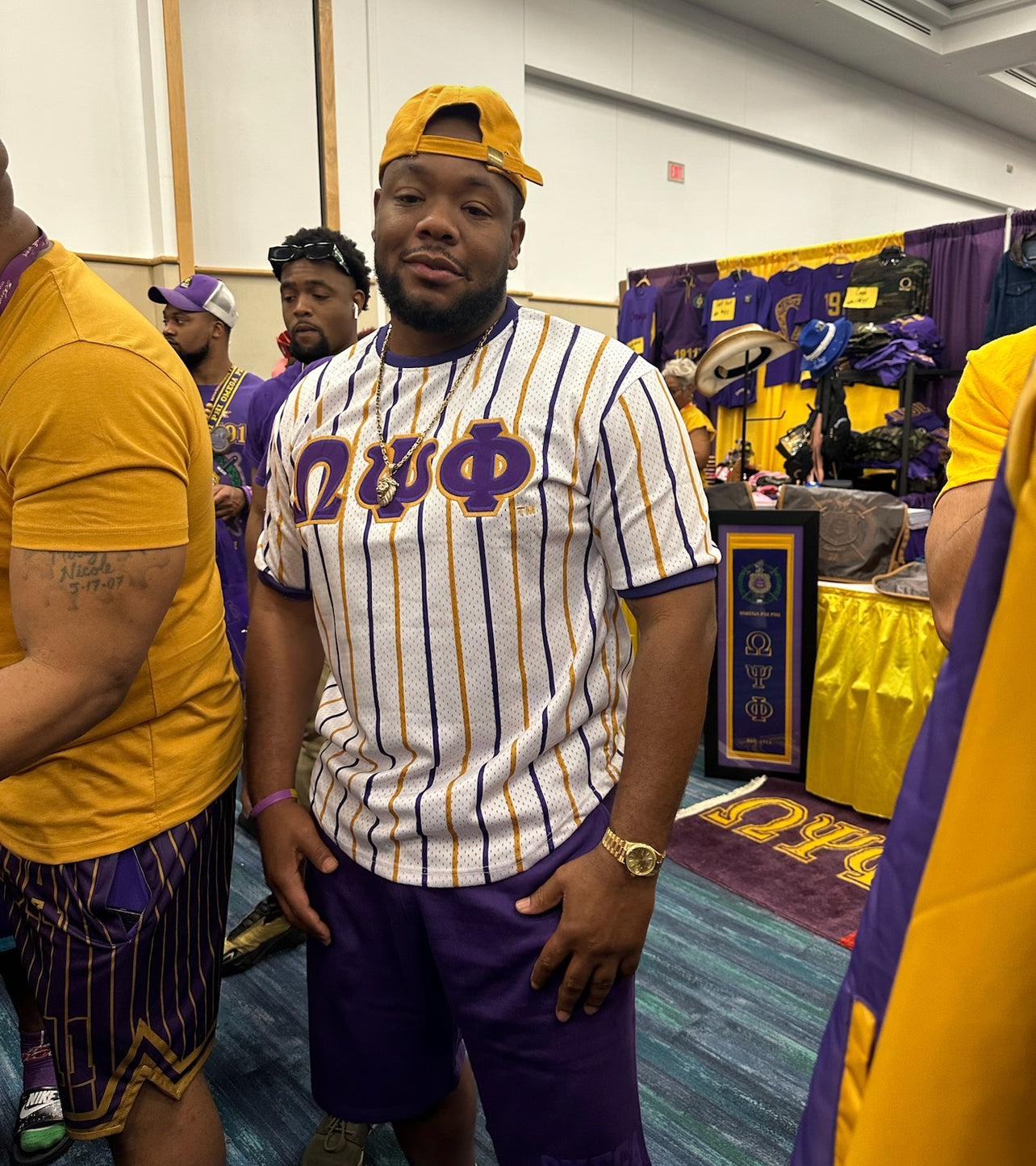 Omega Psi Phi Pinstripe Baseball Jersey