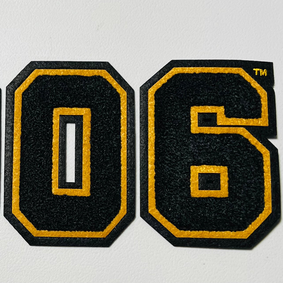 Alpha 06 Black Chenille Patch