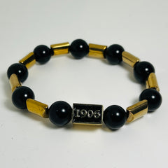 Alpha Black and Gold Hematite Rec Bracelet