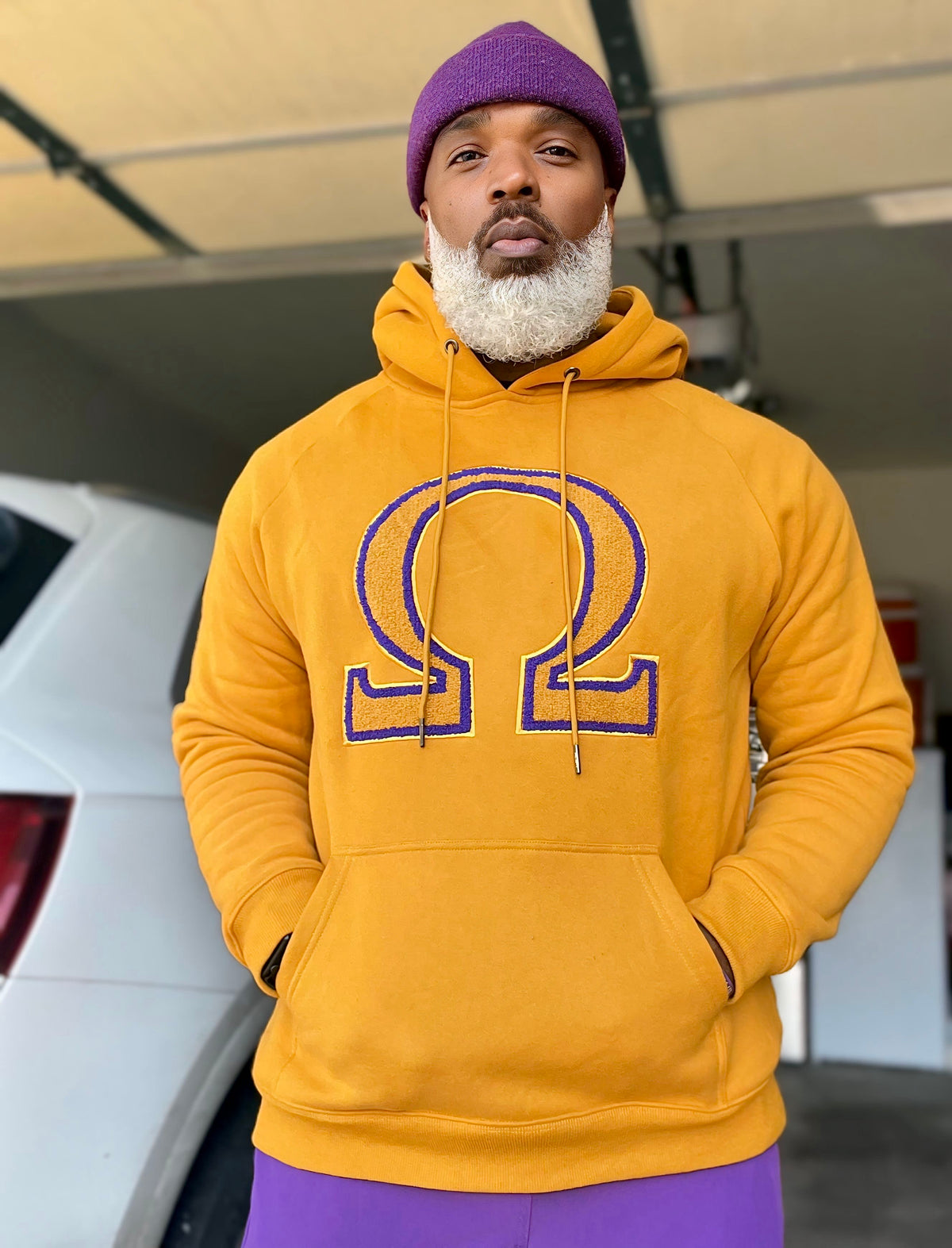 Omega Gold Ω Chenille Hoodie