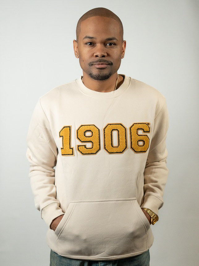 Alpha 1906 Neutral Chenille Pocket Crewneck