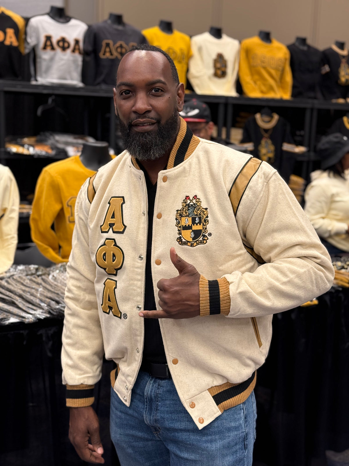 Alpha Wool And Leather Letterman Jacket