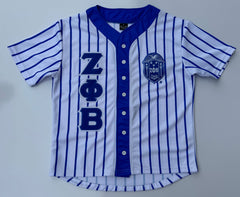 Zeta White Button Down Baseball Jersey