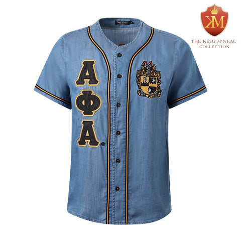 Alpha Denim Baseball Jersey – The King McNeal Collection