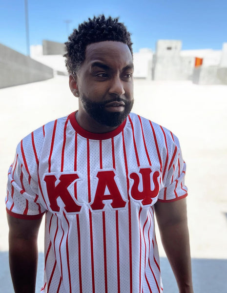 Kappa Pinstripe Button Up Baseball Jersey 3XL